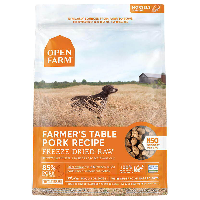 Open Farm Freeze Dried Raw Morsels Farmer's Table Pork