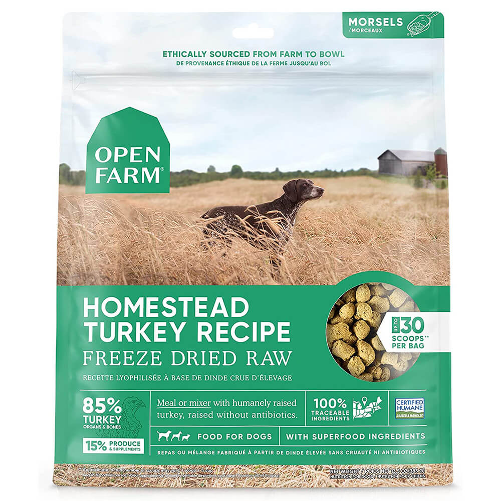 Open Farm Freeze Dried Raw Morsels Homestead Turkey