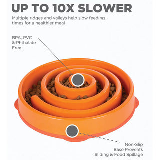 Outward Hound Fun Feeder Orange Large/Regular