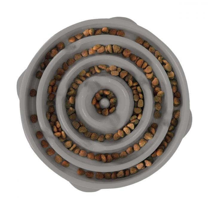 Outward Hound Fun Feeder Slo Bowl Drop Grey