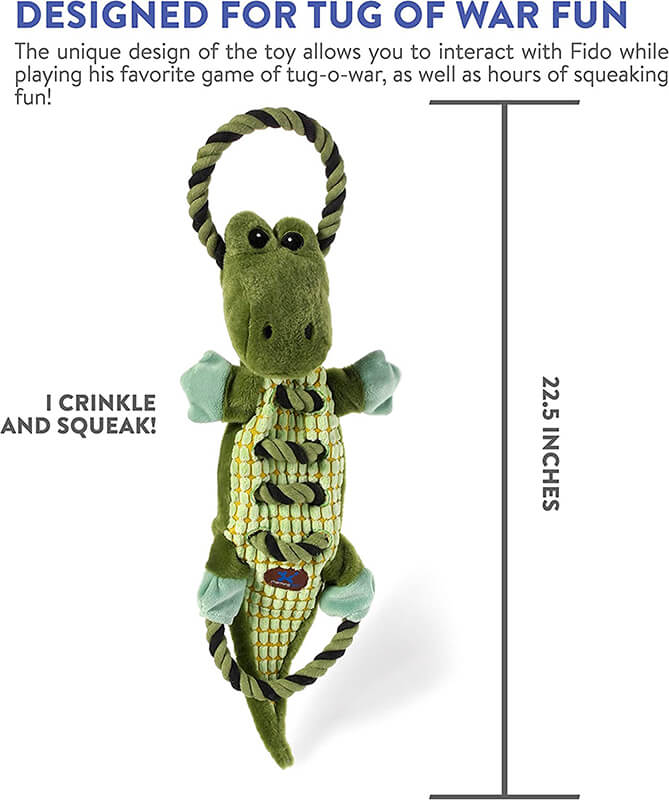 Outward Hound Ropes-A-Go-Go Plush Gator