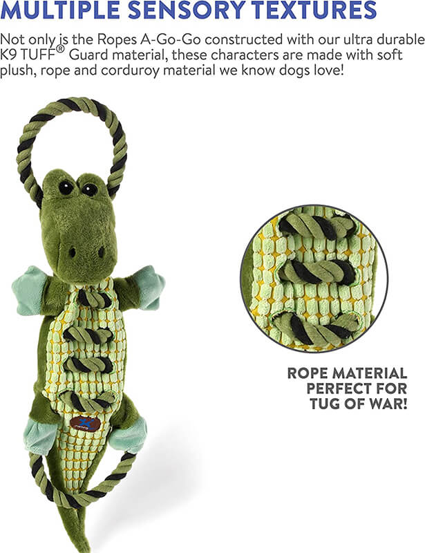 Outward Hound Ropes-A-Go-Go Plush Gator