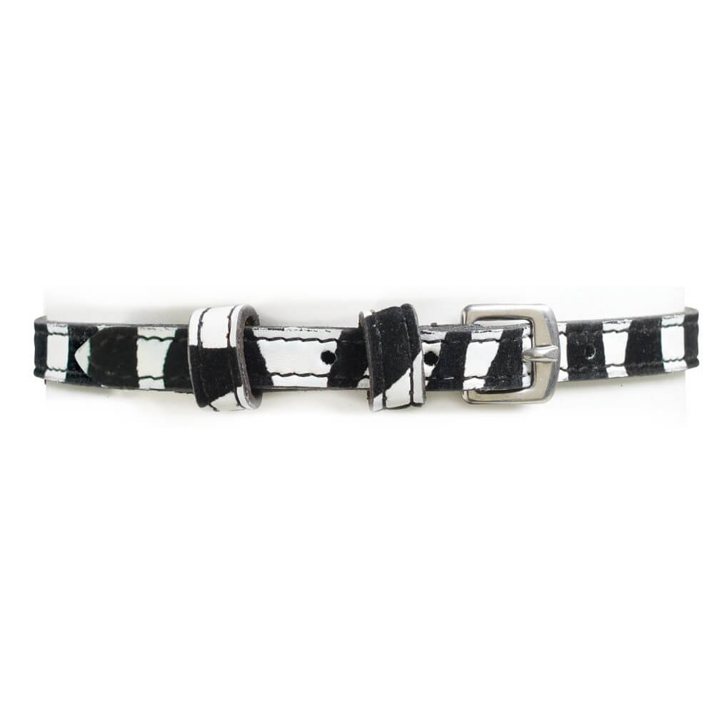 Ovation Fun Spur Strap, Zebra 3/8"x19"