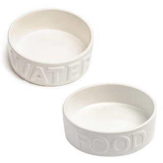Park Life Designs Classic White Pet Bowl
