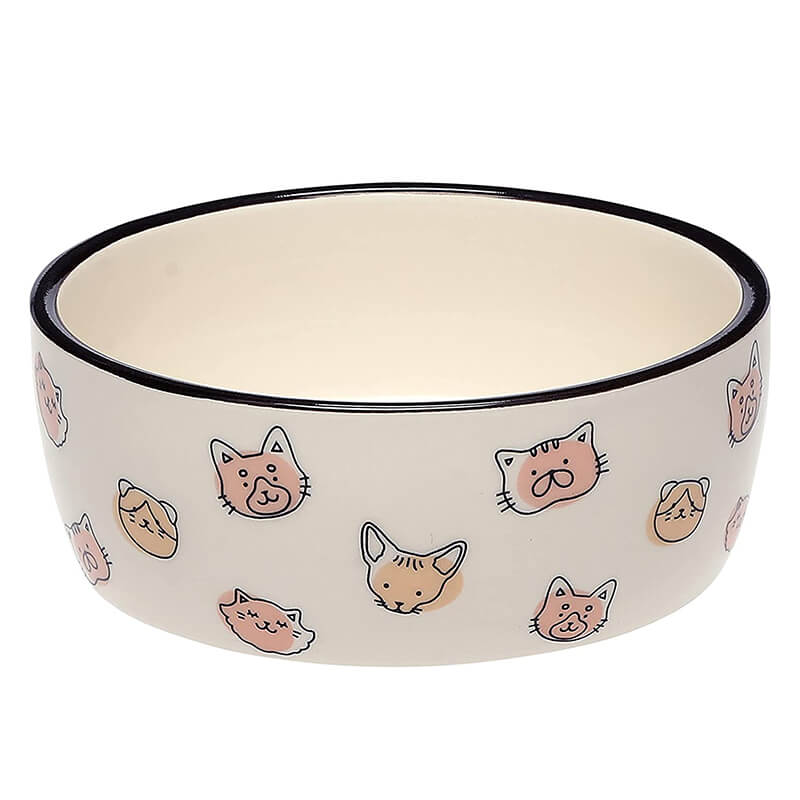 Pearhead Cat Faces Pet Dish