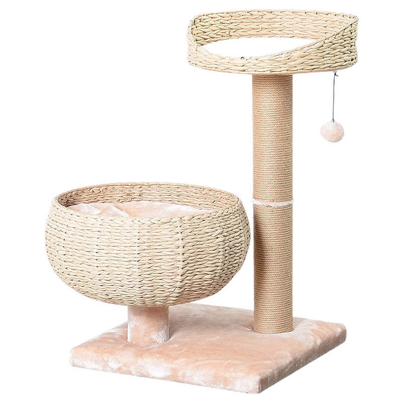 Petpals Paper Rope Bowl with Perch Cat Tree