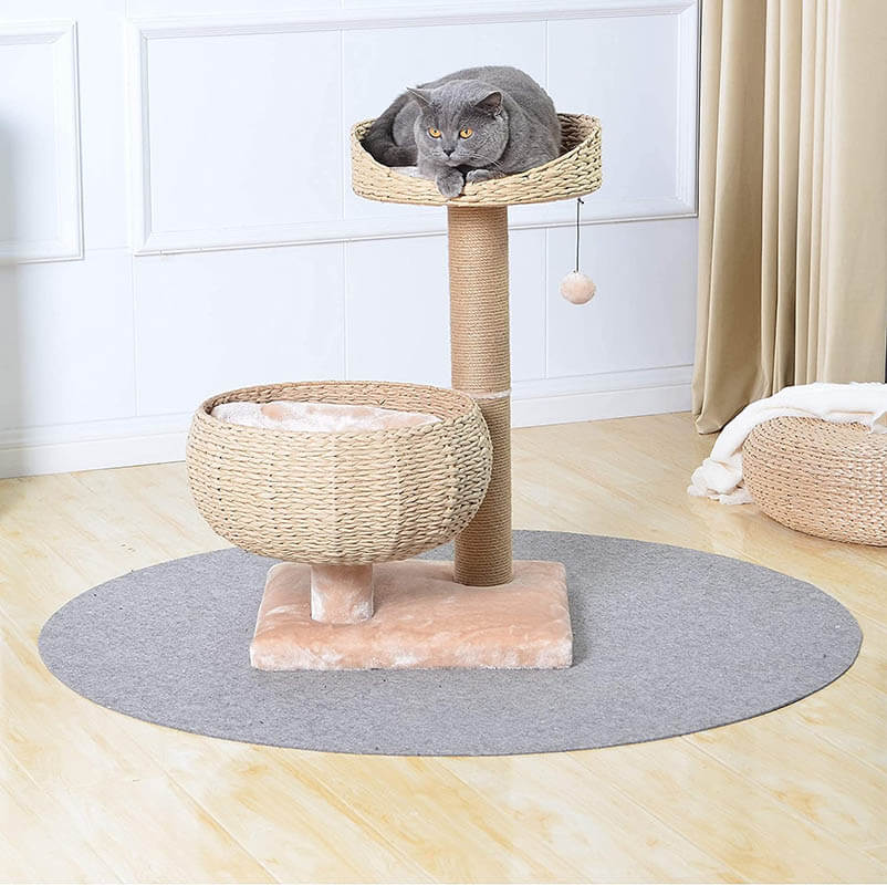Petpals Paper Rope Bowl with Perch Cat Tree