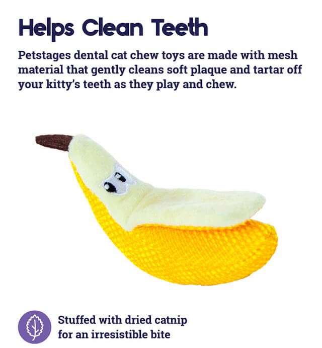 Petstages Banana Dental Catnip Toy