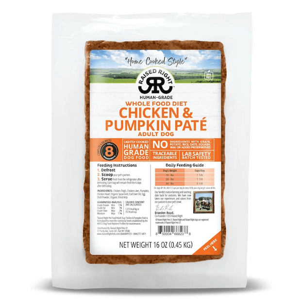 Raised Right Lightly Cooked Chicken & Pumpkin Pate