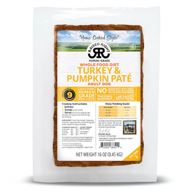 Raised Right Lightly Cooked Turkey & Pumpkin Pate