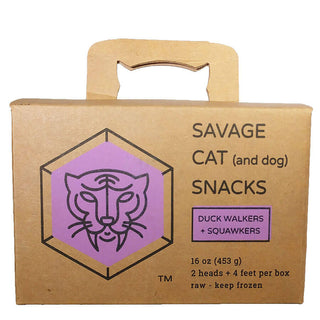 Savage Cat Frozen Duck Heads & Feet box