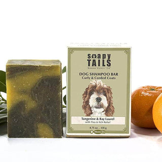 Soapy Tails Dog Shampoo Bar for Curly & Corded Coats - Tangerine & Bay Laurel