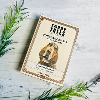 Soapy Tails Dog Shampoo Bar for Wrinkled Coats - Coconut & Lemon