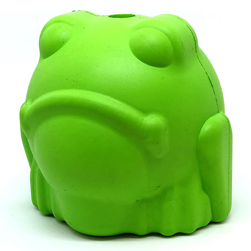 Soda Pup Rubber Bull Frog Treat Dispensing Toy