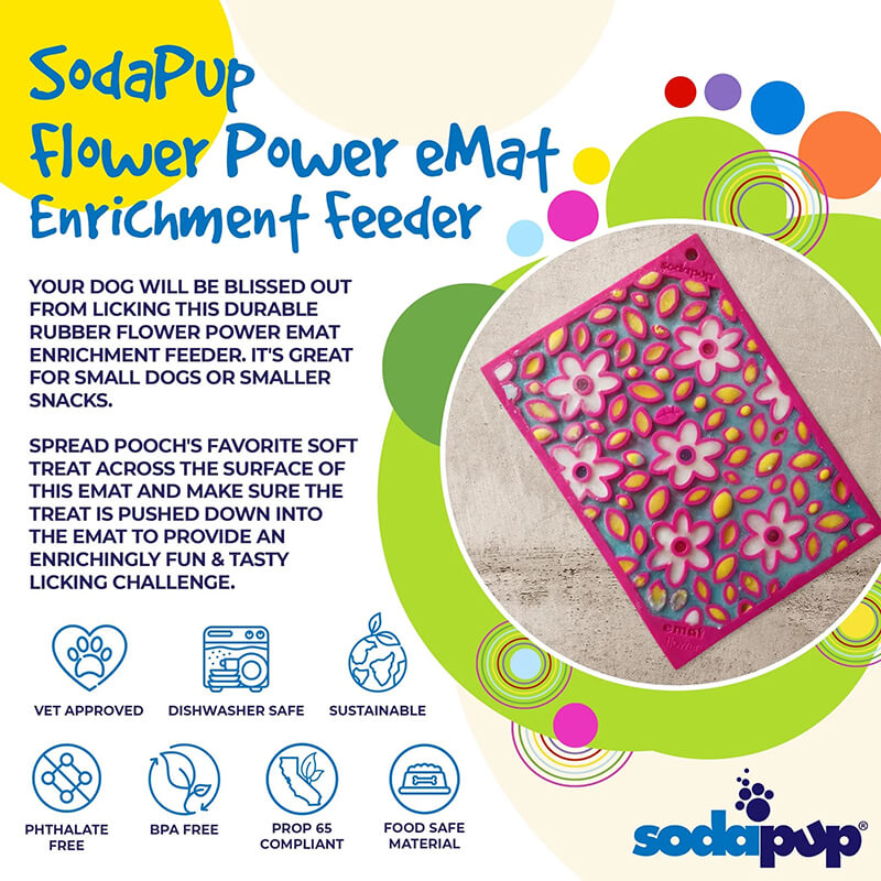 SodaPup Lick Mat Flower Power