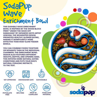 Sodapup Wave Design Slow Feeder Bowl