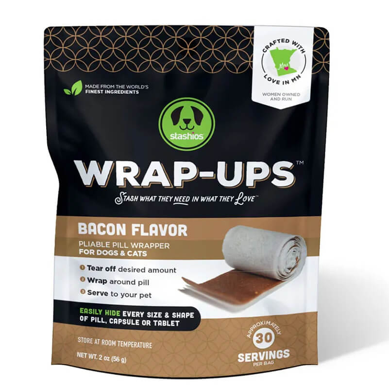 Stashios Wrap-Ups Pliable Pill Wrapper Bacon Flavor