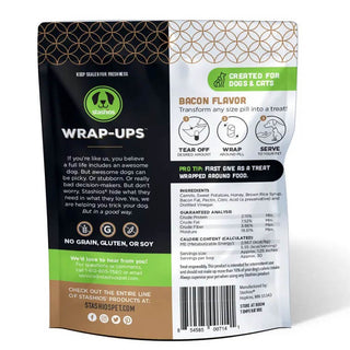 Stashios Wrap-Ups Pliable Pill Wrapper Bacon Flavor