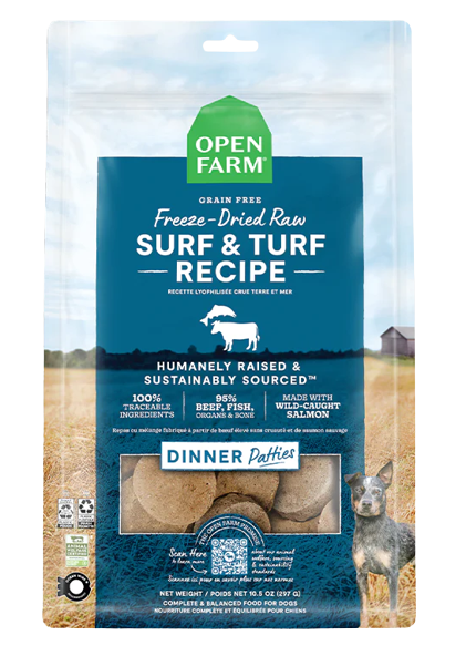 Open Farm Freeze Dried Raw Patties Surf & Turf