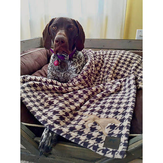 Tall Tails Houndstooth Fleece Blanket