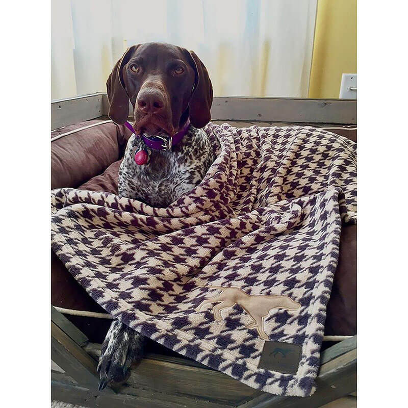 Tall Tails Houndstooth Fleece Blanket