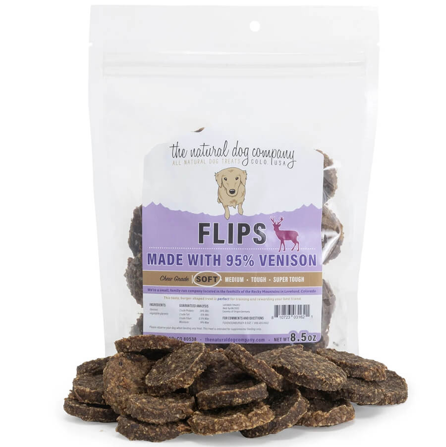 The Natural Dog Company Venison Flips