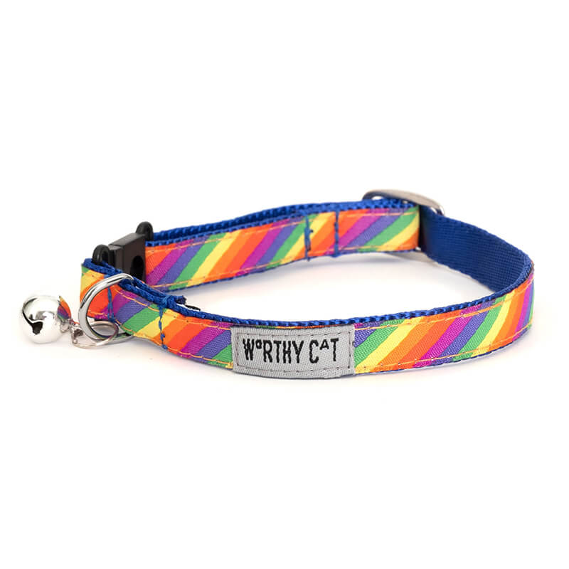 The Worthy Dog Cat Collar Rainbow