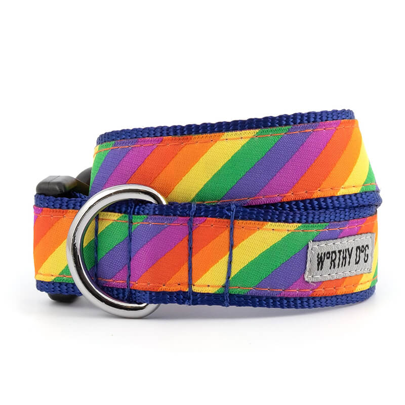 The Worthy Dog Collar Rainbow