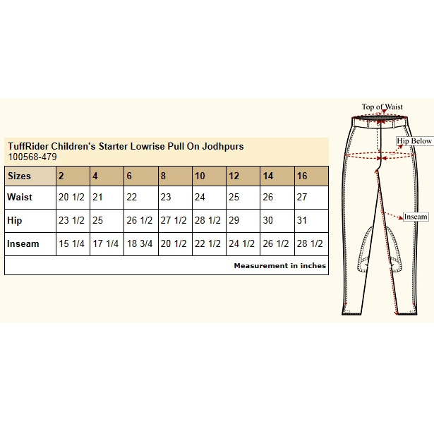 Tuffrider Childs Pull On Jodhpurs