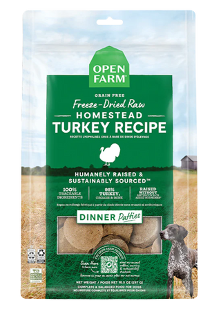 Open Farm Freeze Dried Raw Patties Homestead Turkey