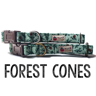 Very Vintage Organic Cotton Collar Forest Cones