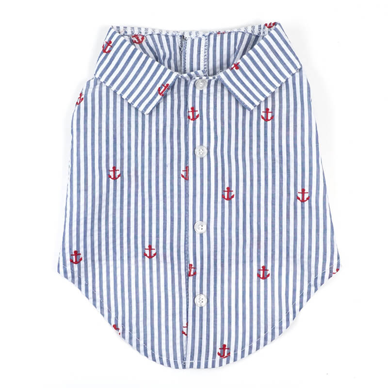 Worthy Dog Shirt Navy Stripe Anchor - 40% OFF!!!